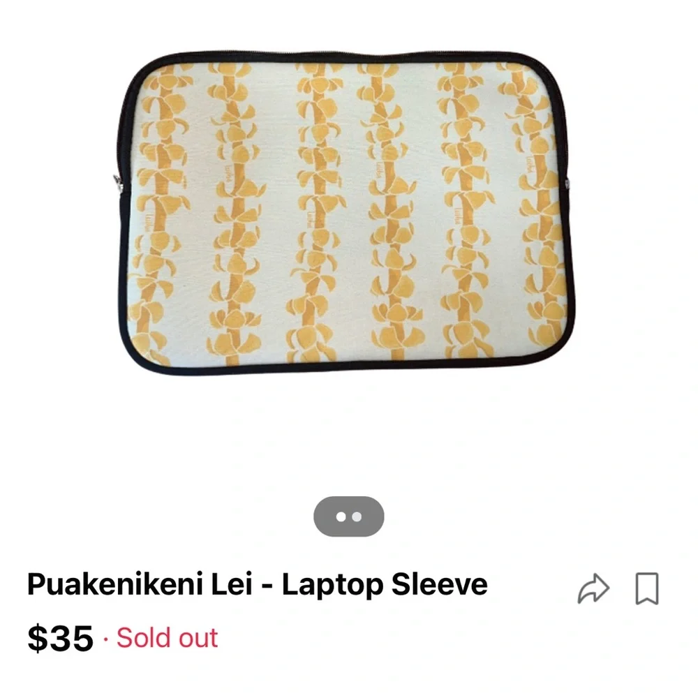 Leiohu designs puakenikeni laptop sleeve
